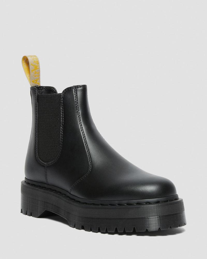 Black Men\'s Dr Martens Vegan 2976 Felix Platform Ankle Boots | CA 457BEX